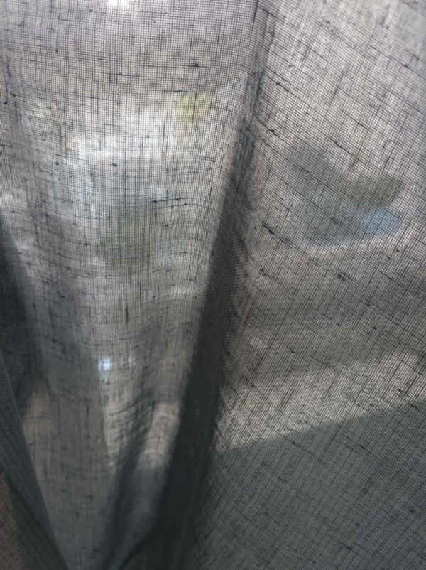 Gri keten tül perde modelleri