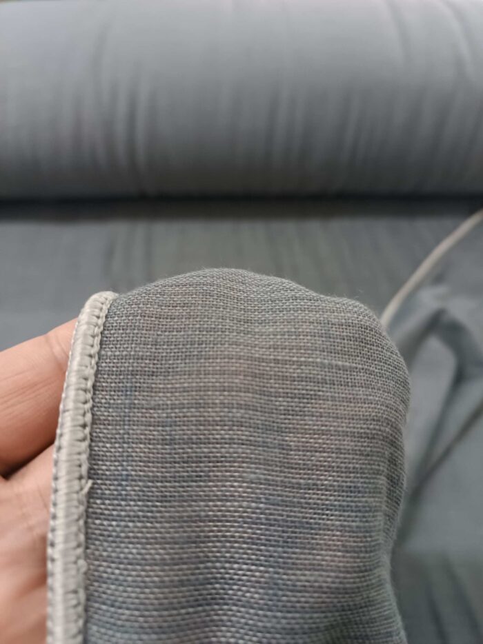 Gri keten tül perde modelleri