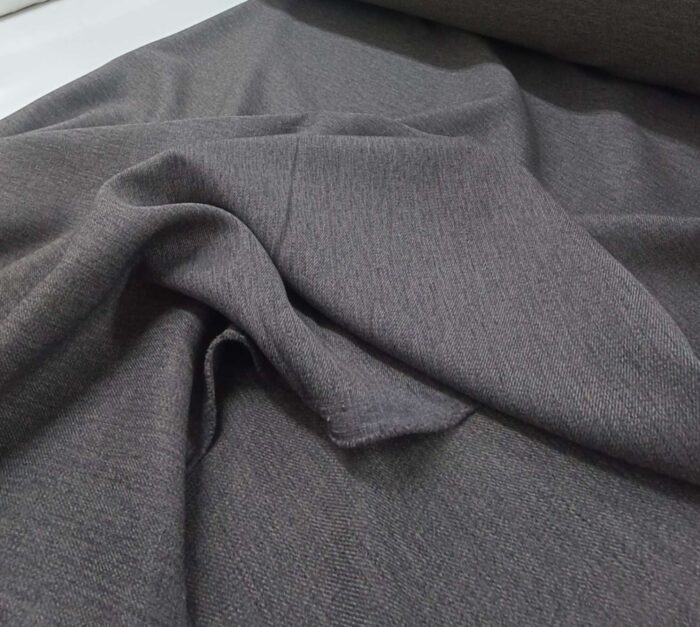 kahverengi fon perde düz dikim model