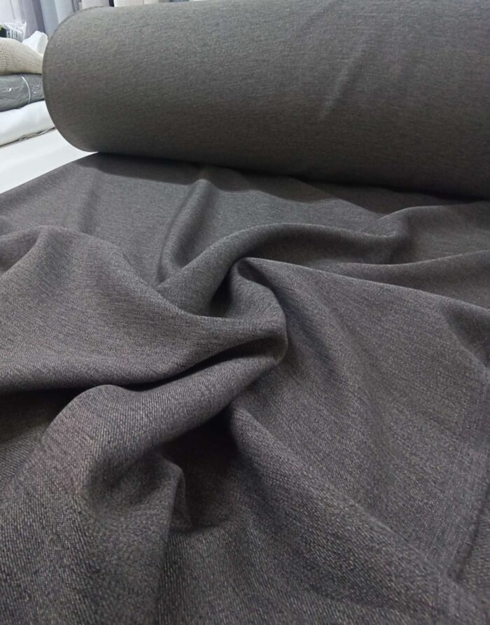 kahverengi fon perde düz dikim model