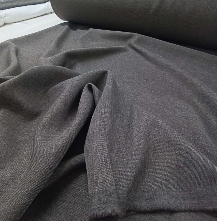 kahverengi fon perde düz dikim model