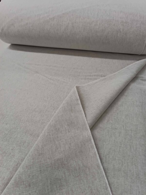 Modern koyu krem keten fon perde salon dekorasyonu