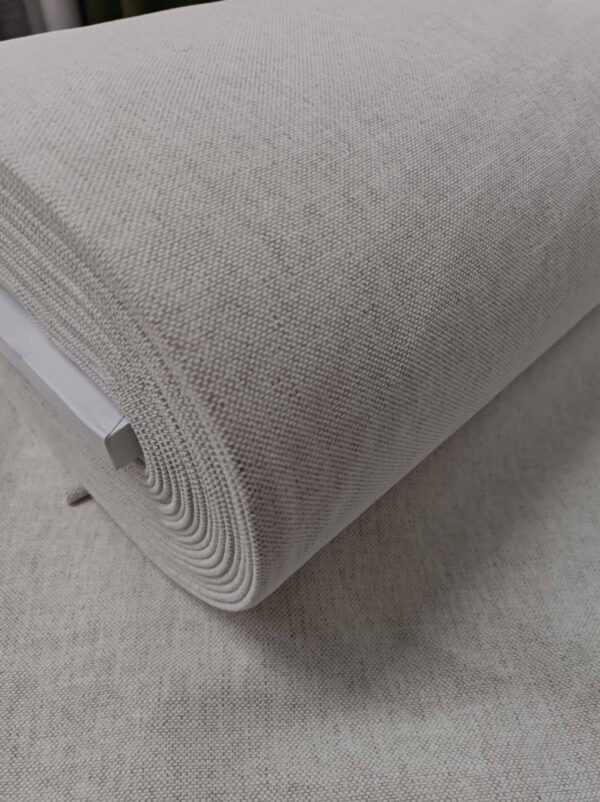 Koyu krem fon perde keten kumaş detay