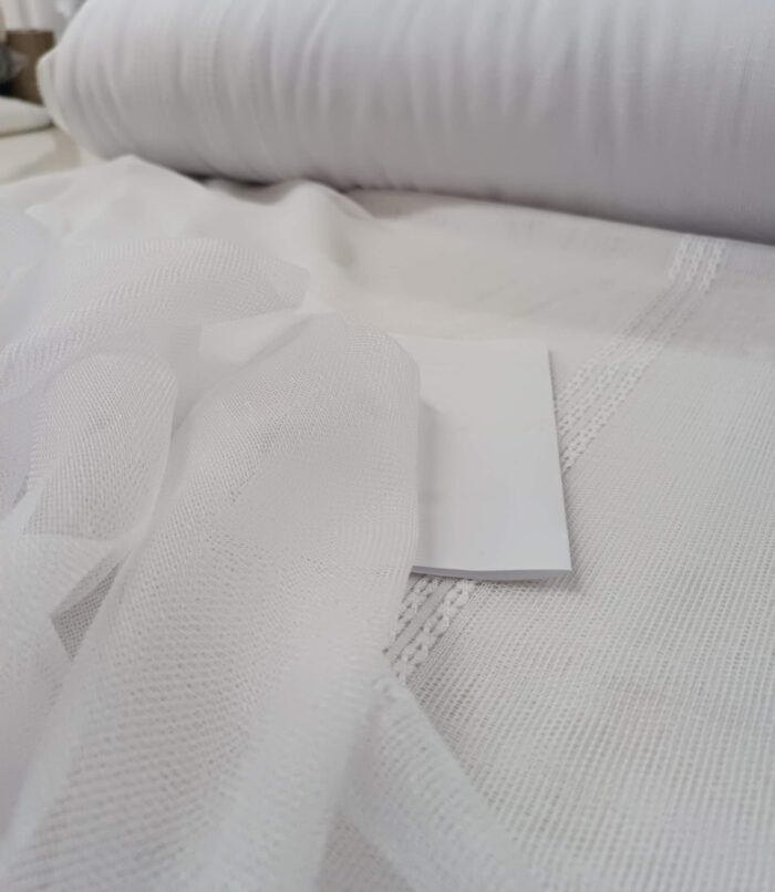 Şerit Desenli Beyaz Tül Perde | Modern ve Zarif Tül Modelleri