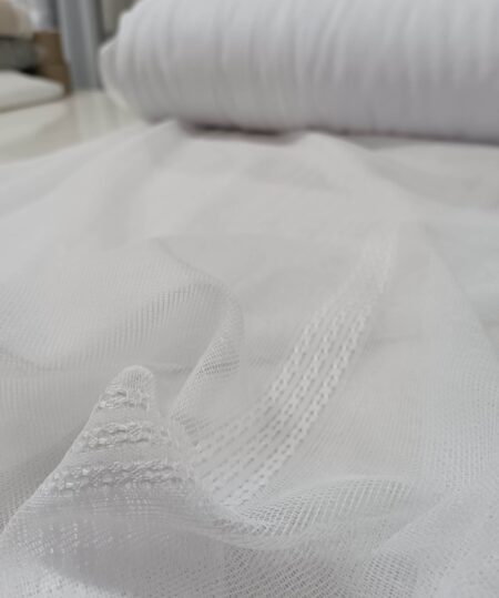 Şerit Desenli Beyaz Tül Perde | Modern ve Zarif Tül Modelleri