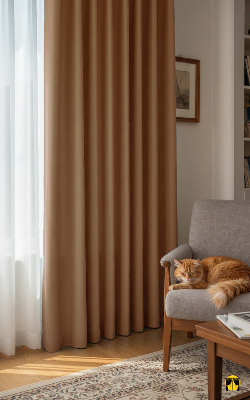 Diamond Katyonik Fon Perde – Bronz Rengi