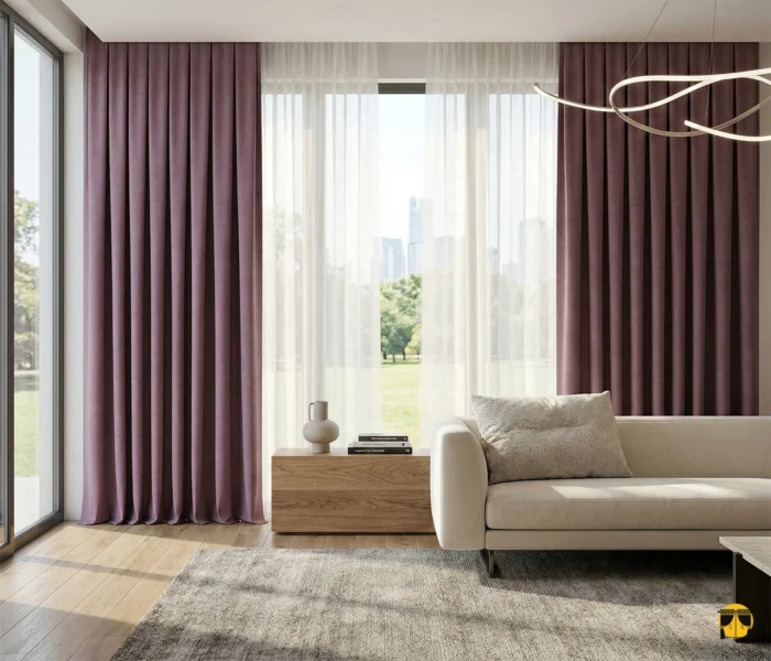 Açık mor katyonik fon perde fiyatları