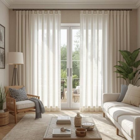 Salonlar için perde fikirleri