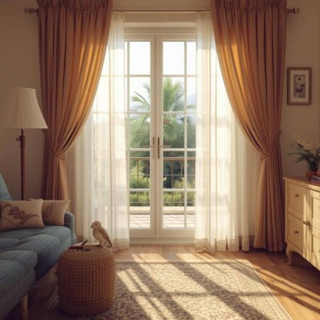 Küçük salonlara ferah perde