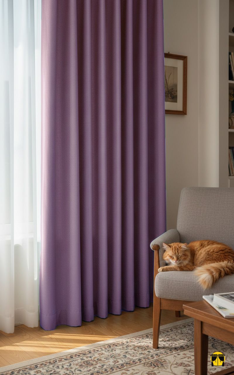 Diamond Katyonik Fon Perde – Lila Rengi