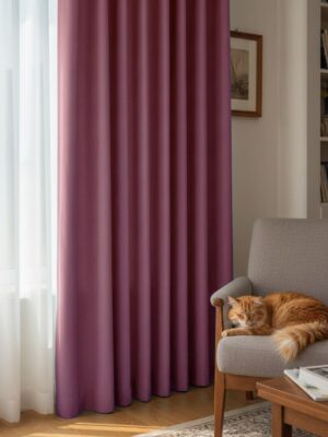 Diamond mor renkli fon Perde