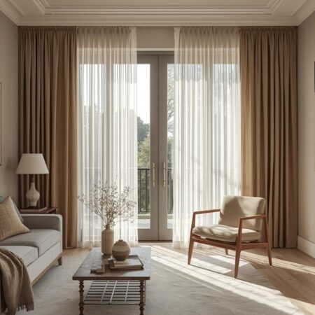 Salon tül ve fon perde fikirleri