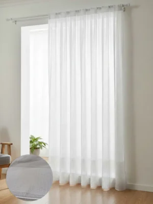 Parıltılı Ekru Beyaz Tül