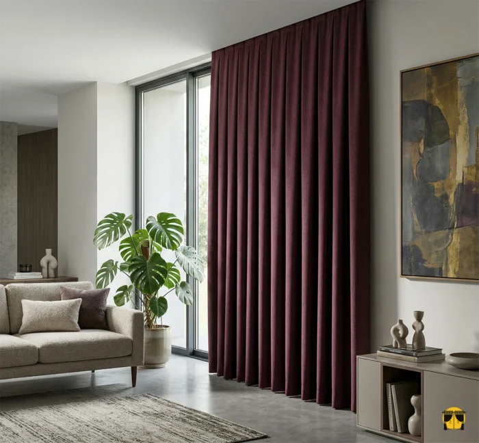 Mürdüm Moru Karartma Blackout Fon Perde