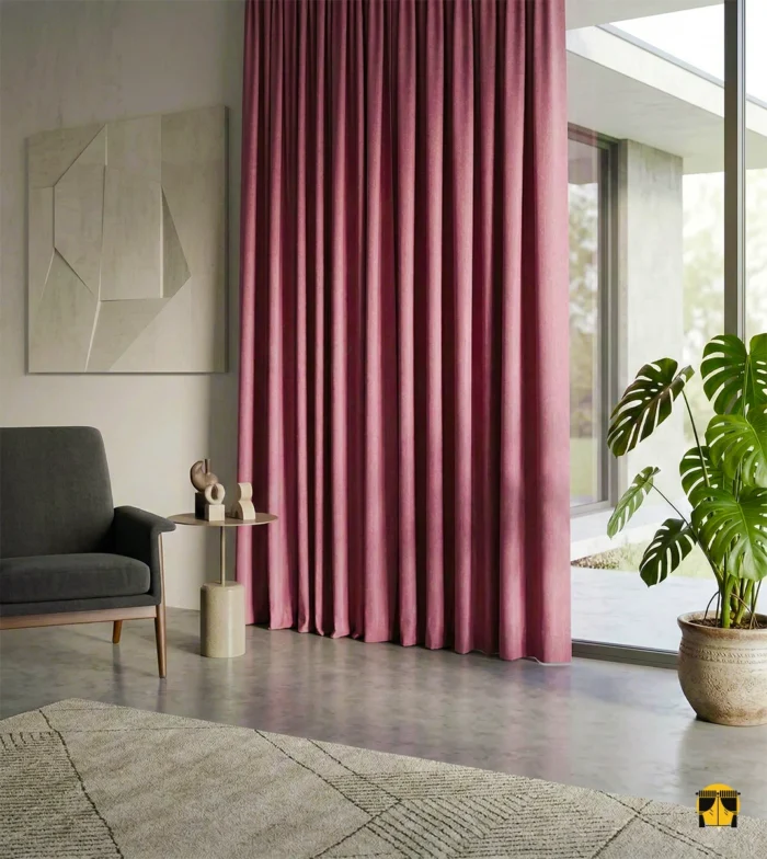 Pembe karartma fon perde modelleri