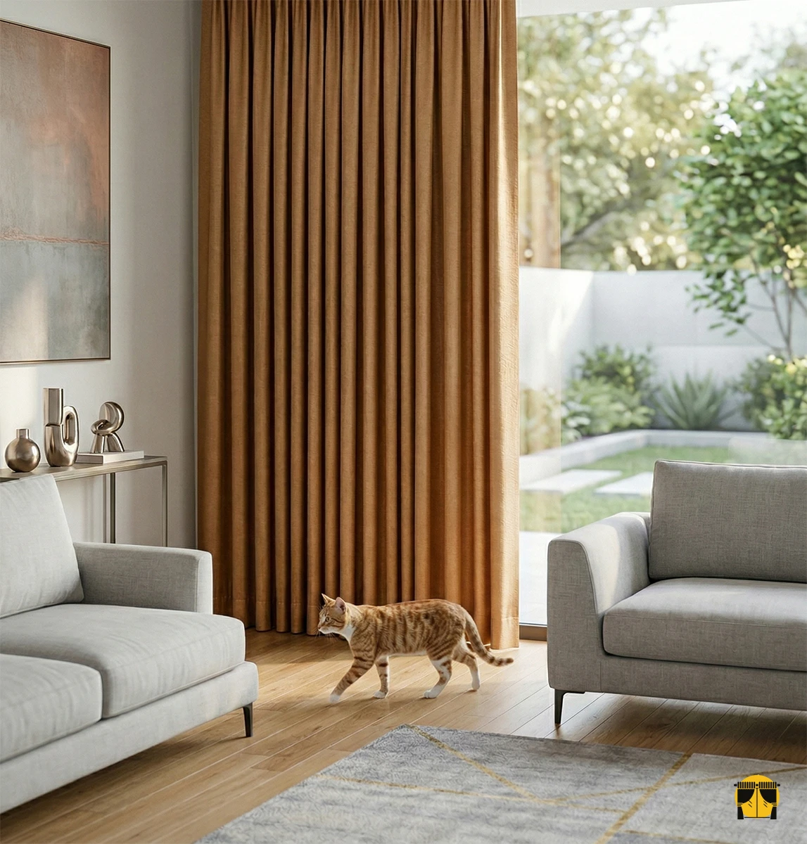 Turuncu Karartma Blackout Fon Perde