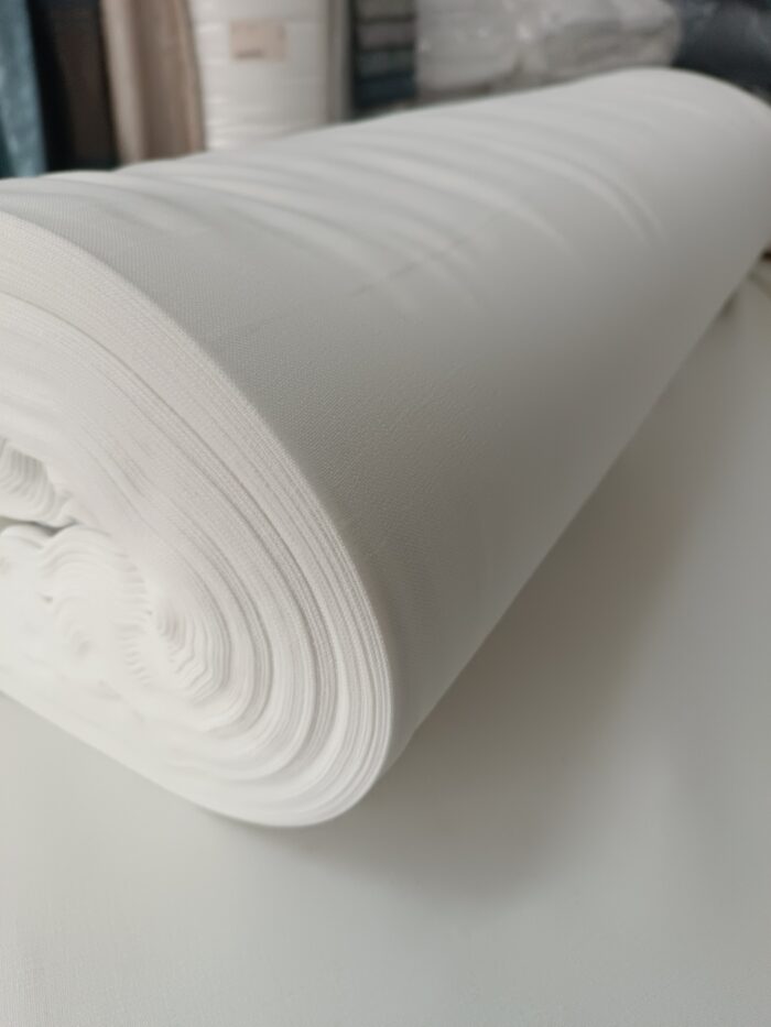 Lapaz Ekru Krem Keten Tül Perde - Hasır Detaylı & Ütü İstemez